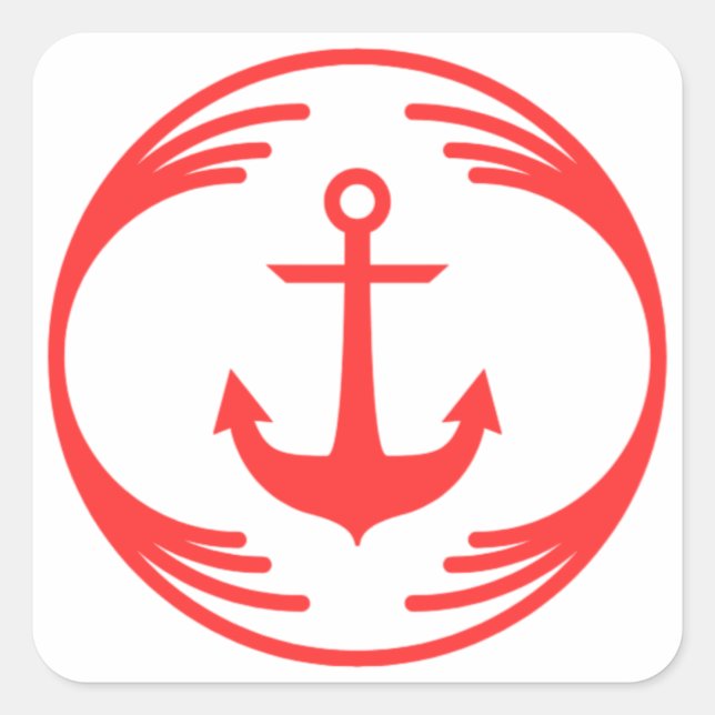 Sticker Carré Image amusante au milieu d'un design amusant (Devant)