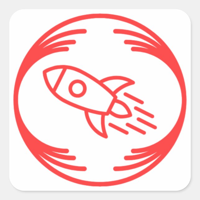 Sticker Carré Image amusante au milieu d'un design amusant (Devant)