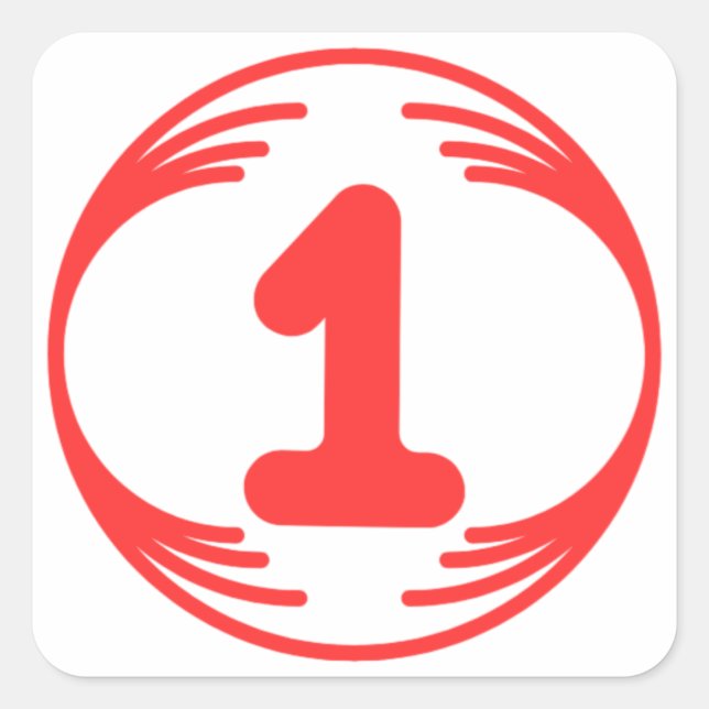 Sticker Carré Image amusante au milieu d'un design amusant (Devant)