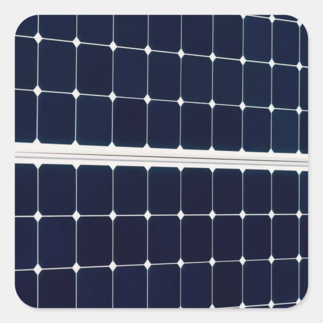 Sticker Carré Image amusante d'un panneau solaire (Devant)
