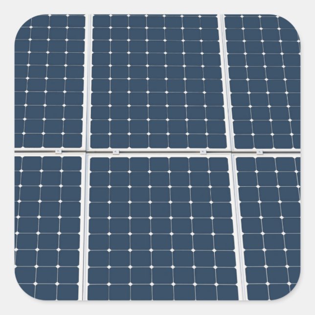 Sticker Carré Image amusante d'un panneau solaire (Devant)