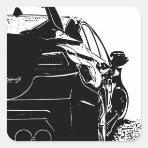 Sticker Carré Image vectorielle de Subaru Impreza WRX Sti