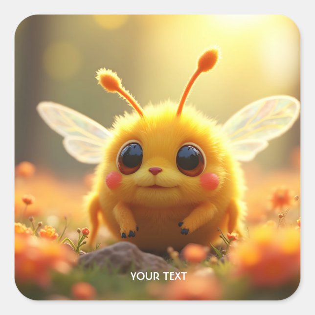 Sticker Carré Imaginaire Bee Bug Sun (Devant)