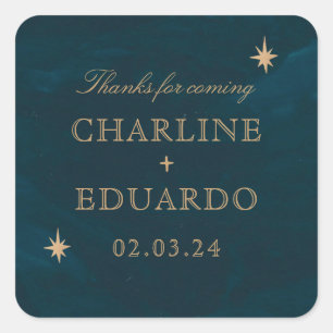 Sticker Carré Imaginaire céleste de la Marine Mariage de lierre