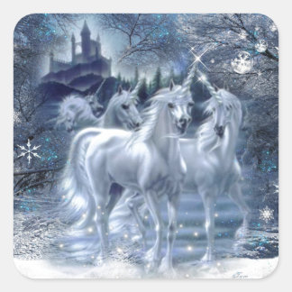 Sticker Carré Imaginaire d'hiver