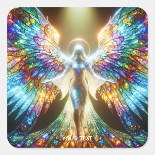 Sticker Carré Imaginaire Joli Angel Vibrant Lumière