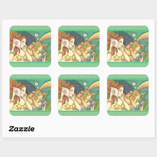 STICKER CARRÉ IMAGINAIRE MERMAID SISTERHOOD PARTAGER DES SAVOIRS