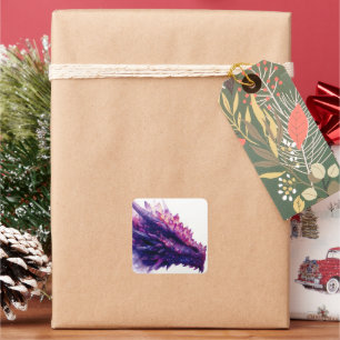 Sticker Carré Imaginaire mystique Améthyste cristal Dragon Bête