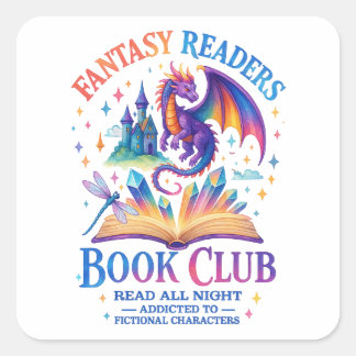 Sticker Carré Imaginaire Readers Book Club...