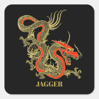 Imaginaire rouge noir Dragon chinois