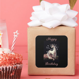 Sticker Carré Imaginaire Unicorn anniversaire
