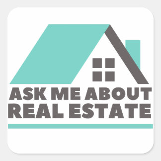 Sticker Carré Immobilier - Me questionner sur l'immobilier