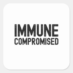 Sticker Carré Immune Compromise, Compromis Système Immune Squa
