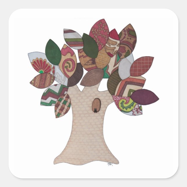 Sticker Carré Imp Tree (Devant)