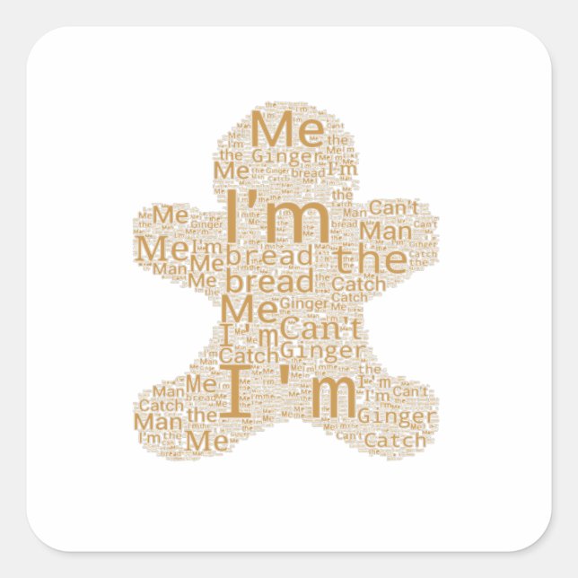 Sticker Carré Impossible de me rattraper (Devant)