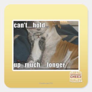 Sticker Carré Impossible de tenir plus longtemps