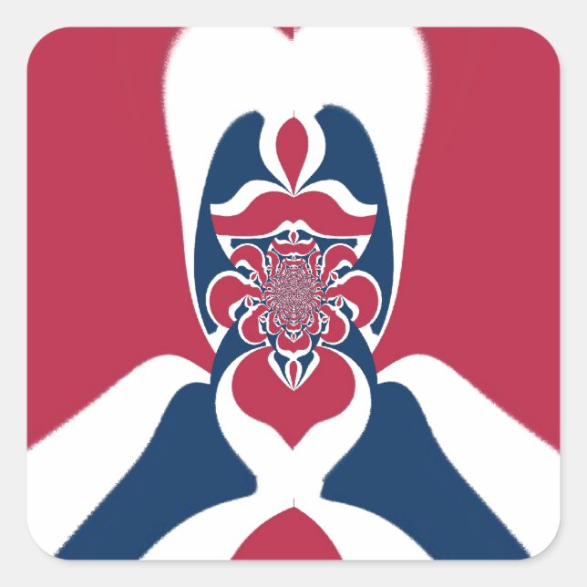 Sticker Carré Impression Abstraite E.T. (Devant)