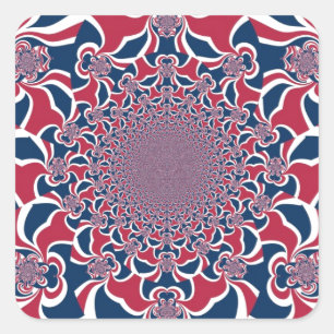 Sticker Carré Impression d'art de Kaléidoscope