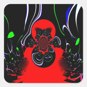 Sticker Carré Impression d'art fluide Kaleidoscope