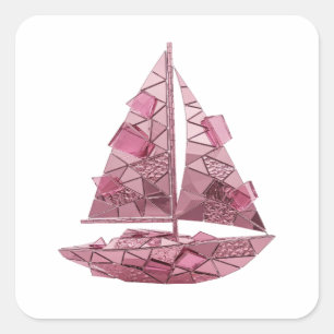 Sticker Carré Impression d'autocollant abstrait rose cool