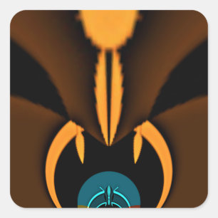 Sticker Carré Impression de contraste de couleur Abstraite