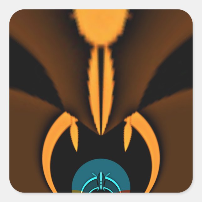 Sticker Carré Impression de contraste de couleur Abstraite (Devant)