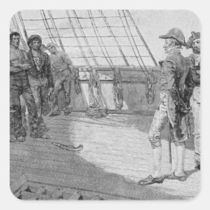 Sticker Carré Impression de la marine américaine