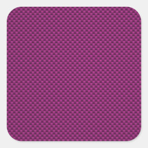 Sticker Carré Impression en fibre de carbone violet Fushia
