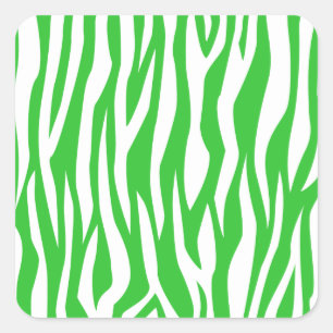 Sticker Carré Impression Lime Zebra