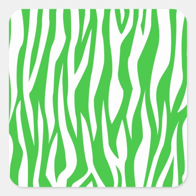 Sticker Carré Impression Lime Zebra (Devant)