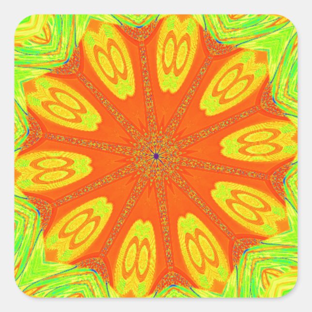 Sticker Carré Impression Motif Samba (Devant)