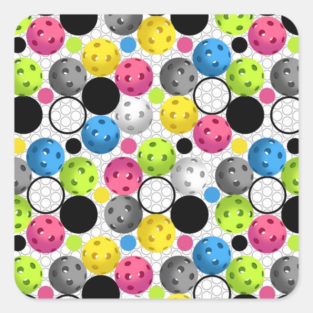 Sticker Carré Impression Pickball (Devant)