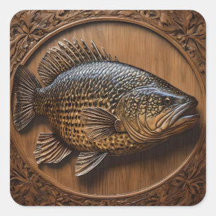 Sticker Carré Impression textuelle 3D Australian Murray Cod,