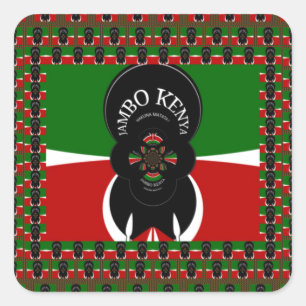 Sticker Carré Imprimerie d'art Jambo Kenya