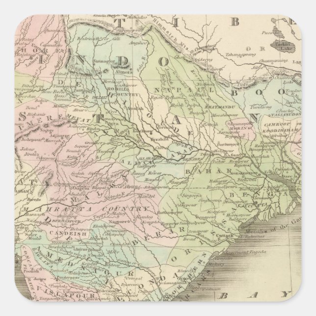 Sticker Carré Inde 9 (Devant)