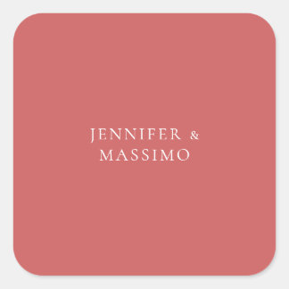 Sticker Carré Indian Red Minimalist Plain Modern Aesthetic Look