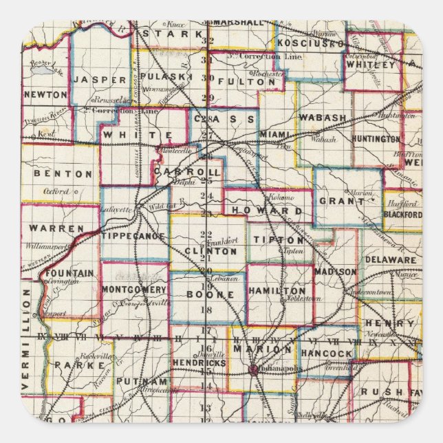 Sticker Carré Indiana 2 (Devant)