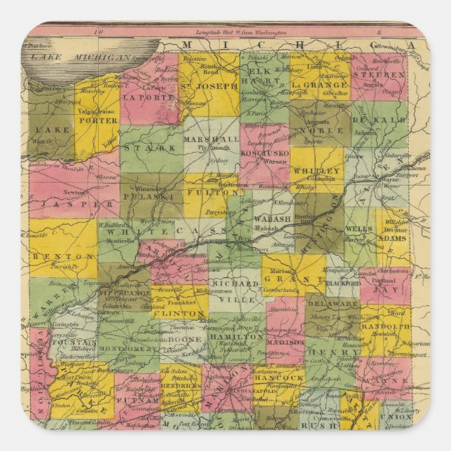 Sticker Carré Indiana 9 (Devant)