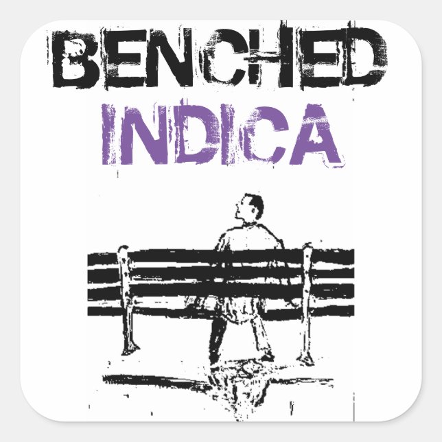 STICKER CARRÉ INDICA SUR LE BANC (Devant)