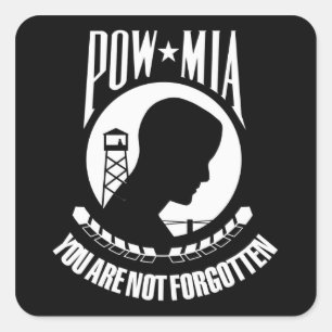 Sticker Carré Indicateur POW-MIA