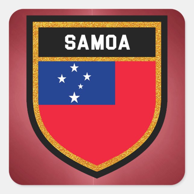 Sticker Carré Indicateur Samoa (Devant)