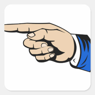 Sticker Carré Indication par les doigts