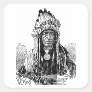 Sticker Carré Indien américain