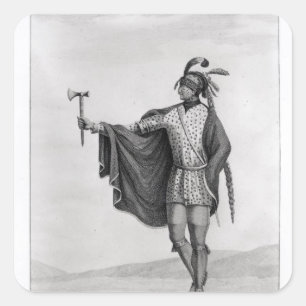 Sticker Carré Indien de la Nation de Kaskaskia