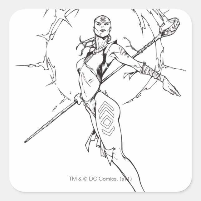 Sticker Carré Indigo Tribe 9 (Devant)