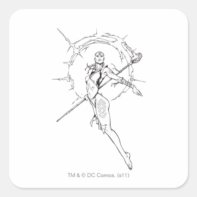 Sticker Carré Indigo Tribe 9 (Devant)