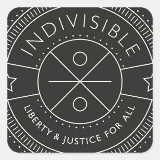 Sticker Carré Indivisible, avec liberté et justice pour tous.