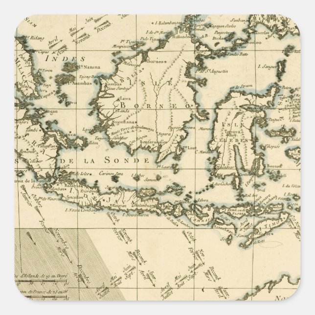 Sticker Carré Indonésie et Philippines (Devant)