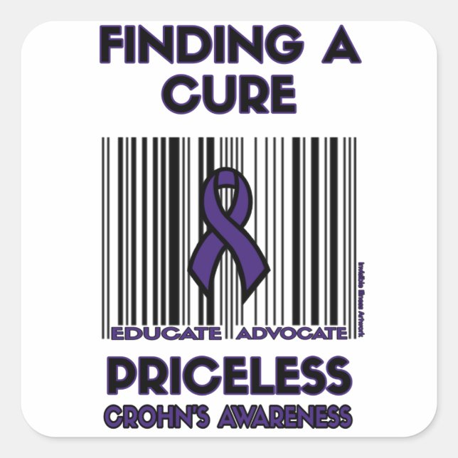 Sticker Carré Inestimable...Crohn's (Devant)
