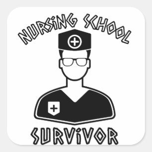 Sticker Carré Infirmière étudiante survivante Médicale